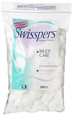 Swisspers Cotton Balls - Triple Size for Multi Care Cosmetic Use - 200 Ct