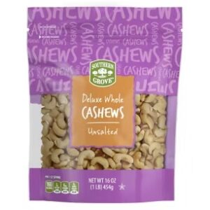 Unsalted Cashews Whole Deluxe 16oz – Healthy Snack for Heart Wellness