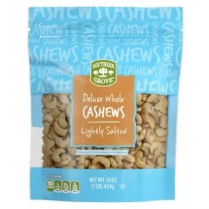 Cashews – Lightly Salted Deluxe Whole Nuts, 16 oz Snack Pack for Guilt-Free Crunch
