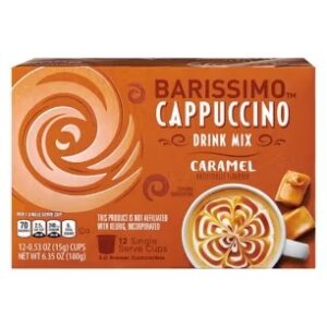 Caramel Cappuccino Coffee Pods - Rich Flavor Single-Serve Cups for Keurig, 12 Count