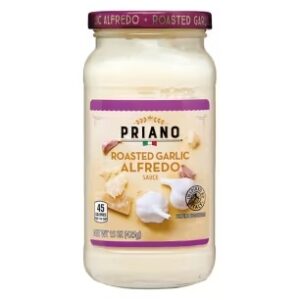 Roasted Garlic Alfredo Sauce – Creamy Pasta Sauce with Rich Garlic Flavor, 15 oz