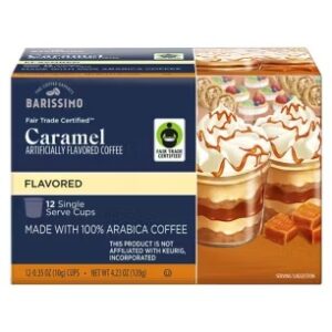 Caramel Flavored Coffee Pods - Sweet, Aromatic Brew for Keurig, 12 Count