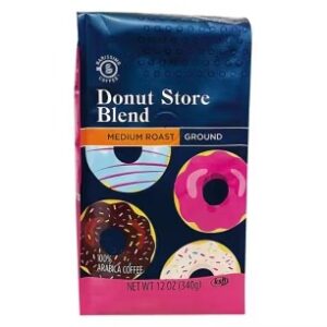 Donut Store Coffee ? Medium Roast 100% Arabica Ground Blend, 12 oz Bag